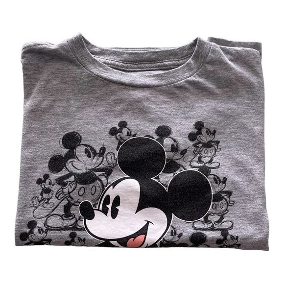 disney casual Red Mickey Mouse gray T-shirt Girls M (8) - Picture 6 of 9